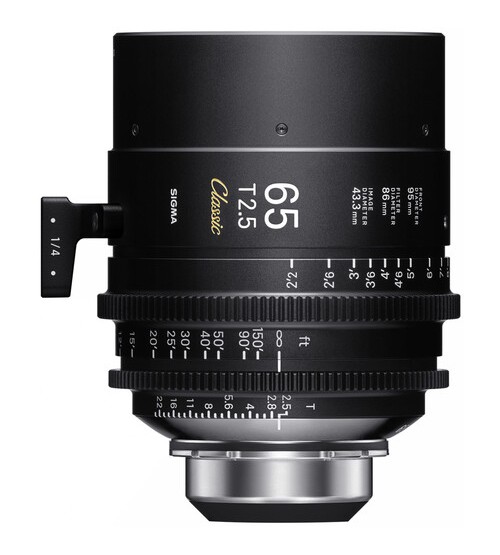 Sigma 65mm T2.5 FF Cine Classic Art Prime Lens (PL Mount, Feet)